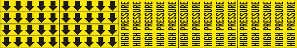 HIGH PRESSURE - PIPE MARKER WITH ARROWS