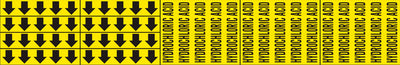 HYDROCHLORIC ACID - PIPE MARKER WITH ARROWS