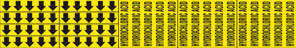HYDROCHLORIC ACID - PIPE MARKER WITH ARROWS