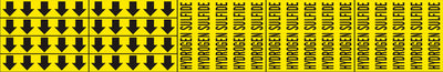 HYDROGEN SULFIDE - PIPE MARKER WITH ARROWS