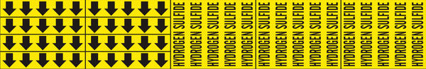 HYDROGEN SULFIDE - PIPE MARKER WITH ARROWS