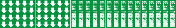 INDUSTRIAL WATER - PIPE MARKER WITH ARROWS