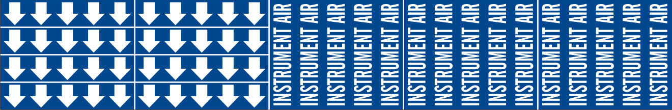 INSTRUMENT AIR - PIPE MARKER WITH ARROWS - INSTRUMENT AIR - PIPE MARKER WITH ARROWS, 2.25X13.5, Adhesive Vinyl