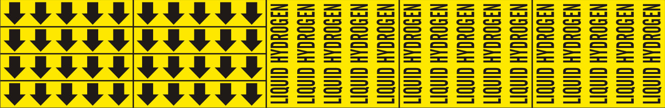 LIQUID HYDROGEN - PIPE MARKER WITH ARROWS - LIQUID HYDROGEN - PIPE MARKER WITH ARROWS, 2.25X13.5, Adhesive Vinyl