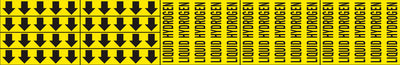 LIQUID HYDROGEN - PIPE MARKER WITH ARROWS