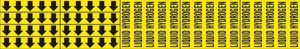 LIQUID HYDROGEN - PIPE MARKER WITH ARROWS