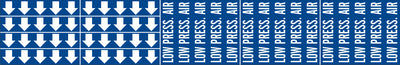 LOW PRESS. AIR - PIPE MARKER WITH ARROWS