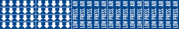 LOW PRESS. AIR - PIPE MARKER WITH ARROWS