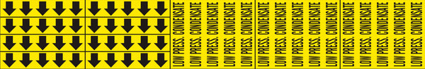 LOW PRESS. CONDENSATE - PIPE MARKER WITH ARROWS