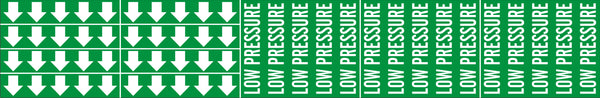 LOW PRESSURE - PIPE MARKER WITH ARROWS