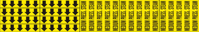 MEDIUM PRESS. STEAM - PIPE MARKER WITH ARROWS