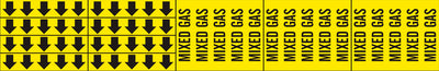 MIXED GAS - PIPE MARKER WITH ARROWS