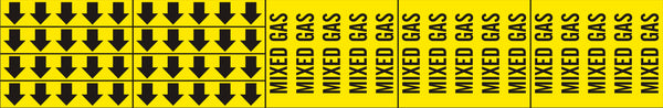 MIXED GAS - PIPE MARKER WITH ARROWS