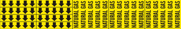 NATURAL GAS - PIPE MARKER WITH ARROWS