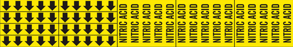 NITRIC ACID -PIPE MARKER WITH ARROWS
