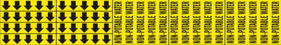NON-POTABLE WATER - PIPE MARKER WITH ARROWS