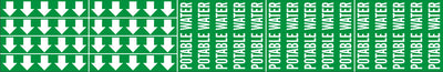 POTABLE WATER - PIPE MARKER WITH ARROWS
