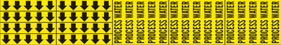 PROCESS WATER - PIPE MARKER WITH ARROWS