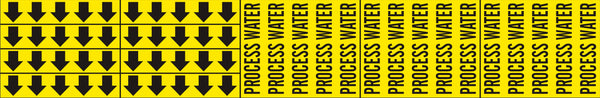 PROCESS WATER - PIPE MARKER WITH ARROWS
