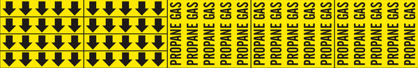 PROPANE GAS - PIPE MARKER WITH ARROWS