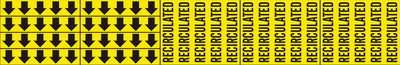 RECIRCULATED - PIPE MARKER WITH ARROWS