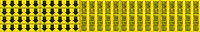 REFRIGERANT DISCHARGE - PIPE MARKER WITH ARROWS