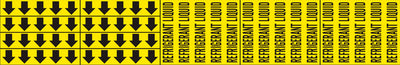 REFRIGERANT LIQUID - PIPE MARKER WITH ARROWS