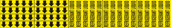 REFRIGERANT LIQUID - PIPE MARKER WITH ARROWS