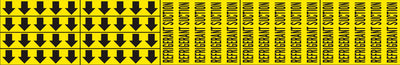 REFRIGERANT SUCTION - PIPE MARKER WITH ARROWS