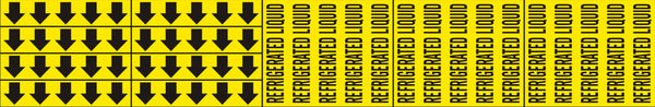 REFRIGERATED LIQUID - PIPE MARKER WITH ARROWS