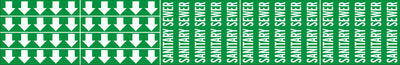 SANITARY SEWER - PIPE MARKER WITH ARROWS