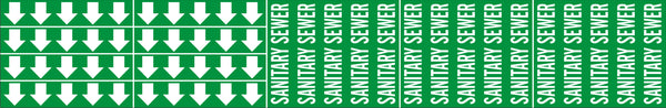 SANITARY SEWER - PIPE MARKER WITH ARROWS