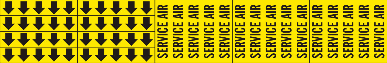 SERVICE AIR - PIPE MARKER WITH ARROWS - SERVICE AIR - PIPE MARKER WITH ARROWS, 2.25X13.5, Adhesive Vinyl