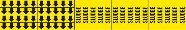 SLUDGE - PIPE MARKER WITH ARROWS