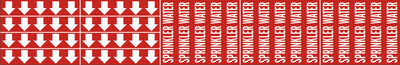SPRINKLER WATER - PIPE MARKER WITH ARROWS