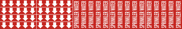 SPRINKLER WATER - PIPE MARKER WITH ARROWS