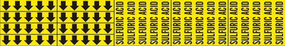 SULFURIC ACID - PIPE MARKER WITH ARROWS