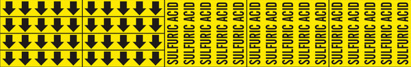 SULFURIC ACID - PIPE MARKER WITH ARROWS