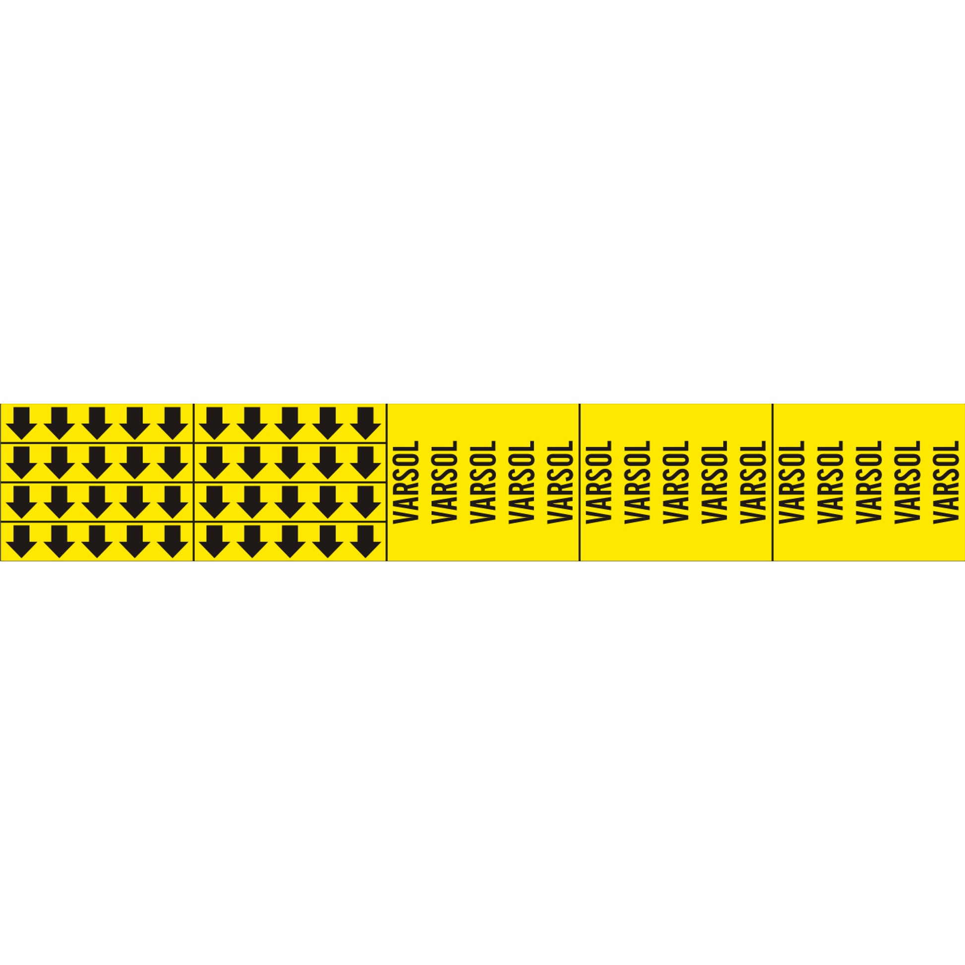 VARSOL - PIPE MARKER WITH ARROWS - VARSOL - PIPE MARKER WITH ARROWS, 2.25X13.5, Adhesive Vinyl