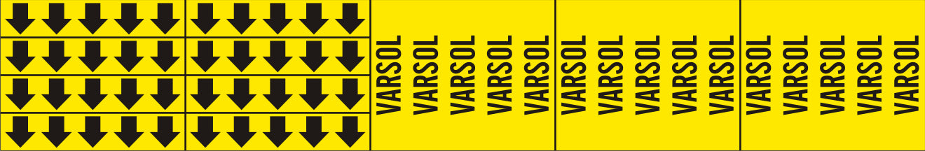 VARSOL - PIPE MARKER WITH ARROWS - VARSOL - PIPE MARKER WITH ARROWS, 2.25X13.5, Adhesive Vinyl