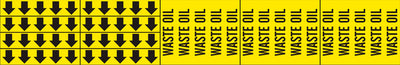 WASTE OIL - PIPE MARKER WITH ARROWS