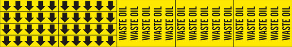 WASTE OIL - PIPE MARKER WITH ARROWS