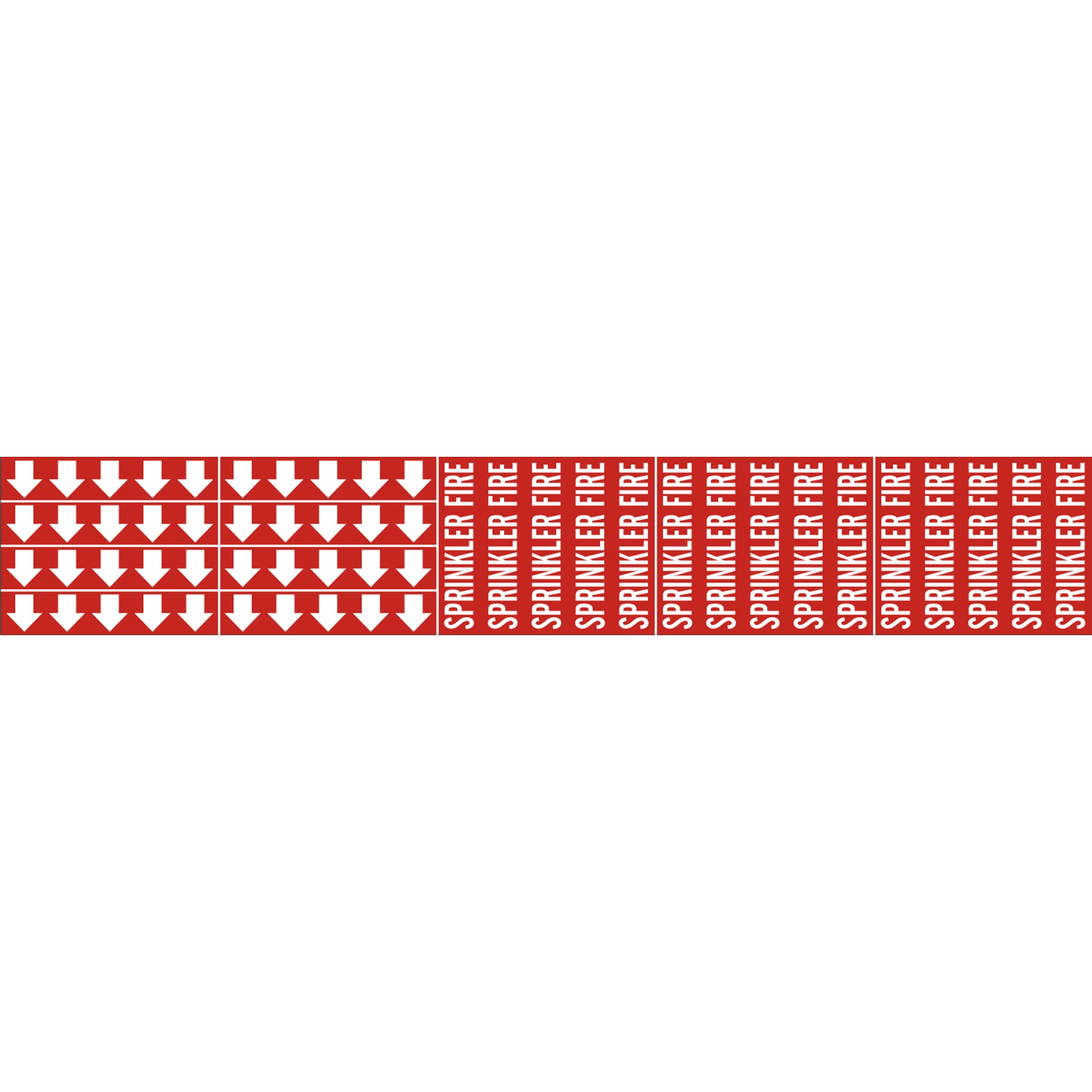 SPRINKLER FIRE - PIPE MARKER WITH ARROWS - SPRINKLER FIRE - PIPE MARKER WITH ARROWS, 2.25X13.5, Adhesive Vinyl