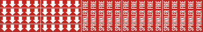 SPRINKLER FIRE - PIPE MARKER WITH ARROWS