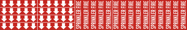 SPRINKLER FIRE - PIPE MARKER WITH ARROWS