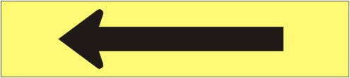 YELLOW WITH BLACK ARROW - PIPE MARKER - YELLOW WITH BLACK ARROW - PIPE MARKER , 3X24, Adhesive Vinyl