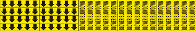 BLOWER BLOWDOWN - PIPE MARKER WITH ARROWS