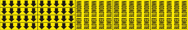 BLOWER BLOWDOWN - PIPE MARKER WITH ARROWS