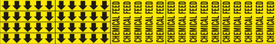 CHEMICAL FEED - PIPE MARKER WITH ARROWS