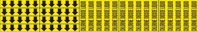CHLORINE DIOXIDE LIQUID - PIPE MARKER WITH ARROWS